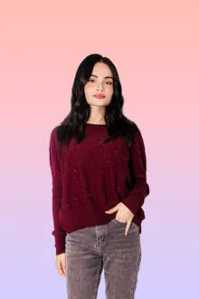 Maglia Only con micro paillettes