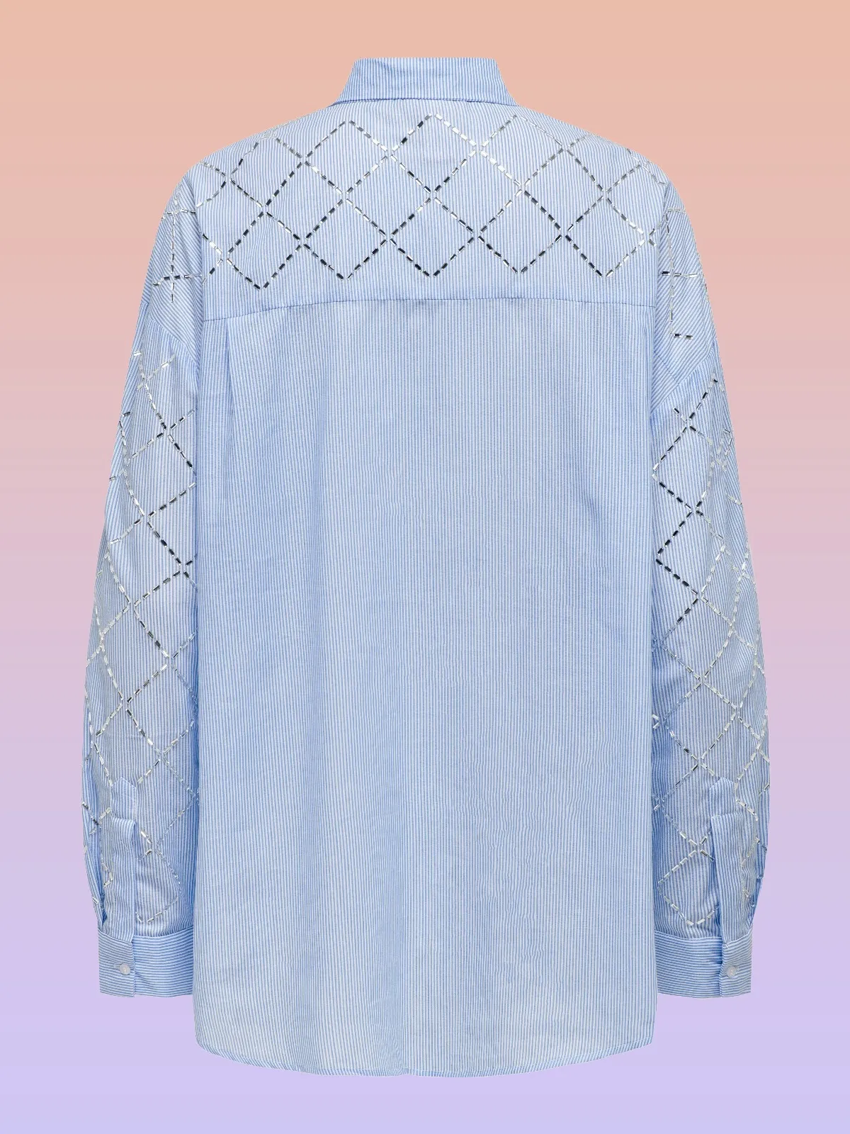 Camicia lunga Only in cotone con brillantini