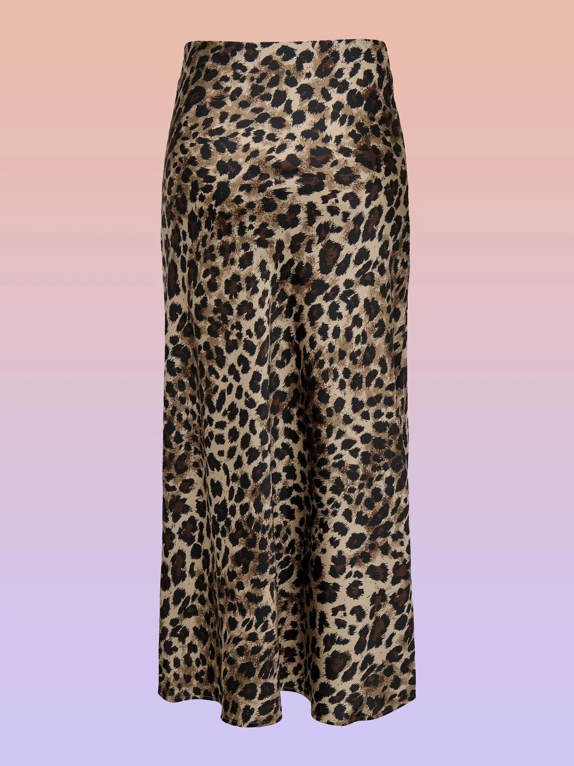 Gonna Only animalier in raso