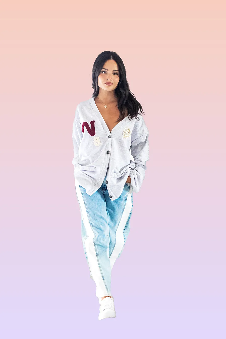 CARDIGAN STILE AMERICANO KIKISIX - immagine 3