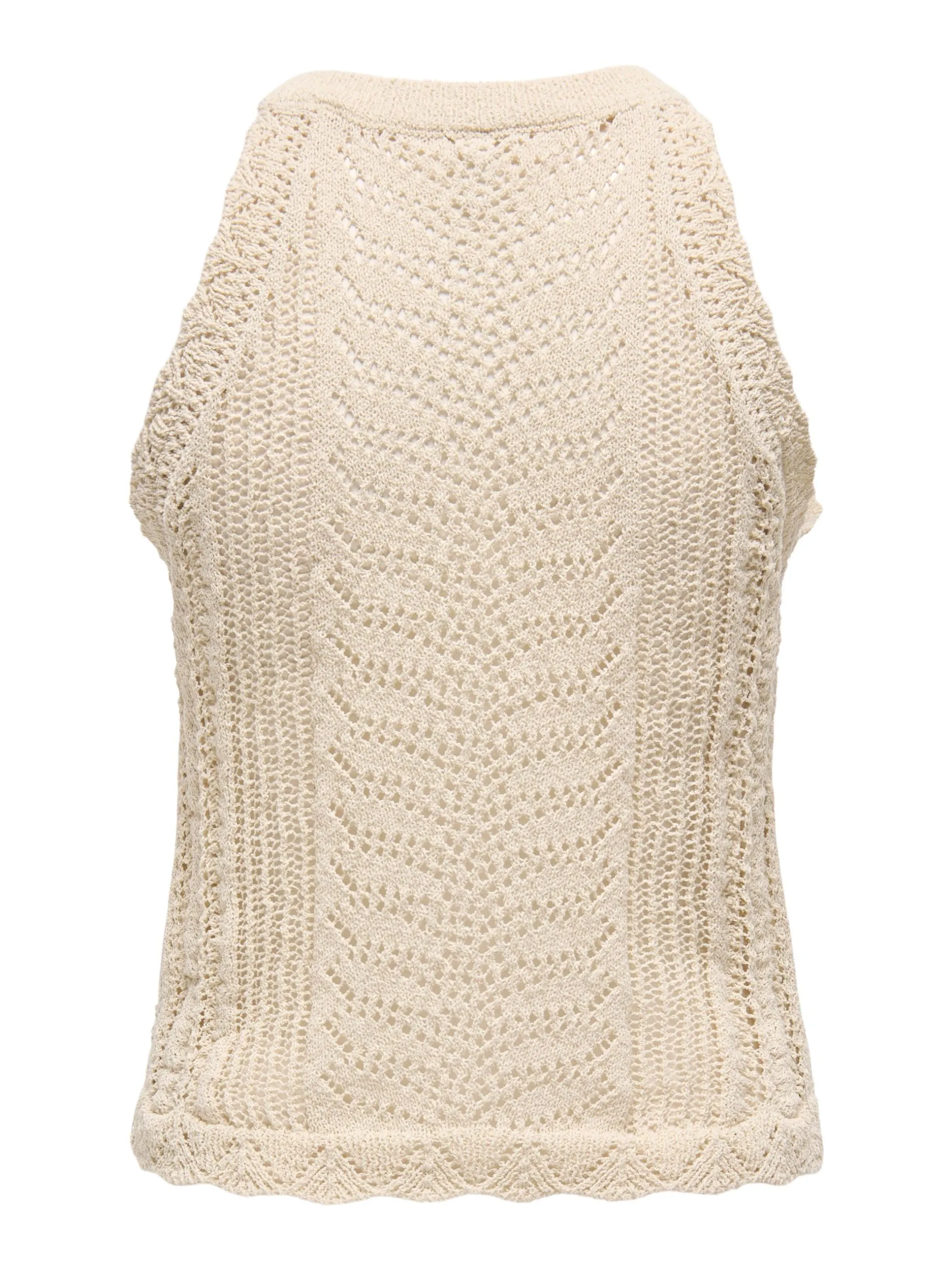 Canotta ONLY in filo ricamato di colore beige