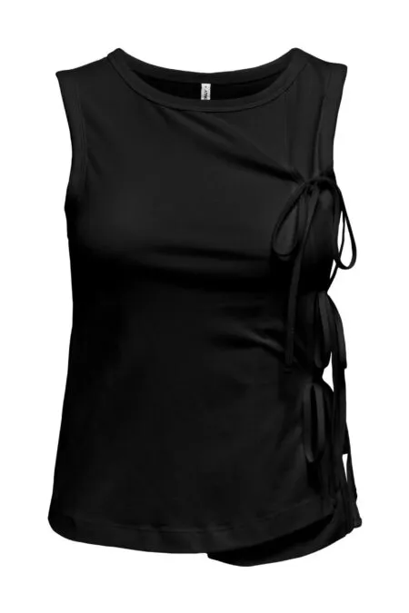 Top ONLY con uno scollo rotondo - colore nero