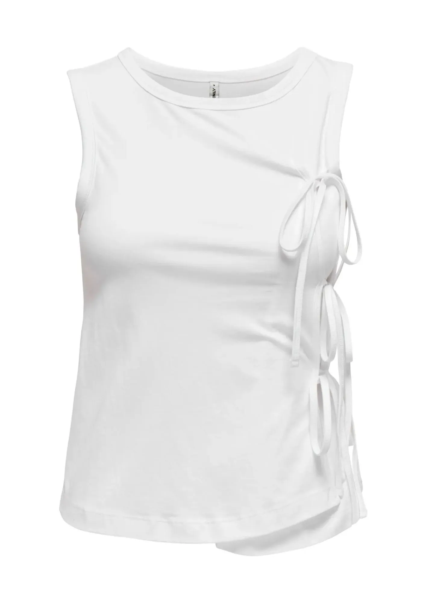 Top ONLY con uno scollo rotondo - colore bianco