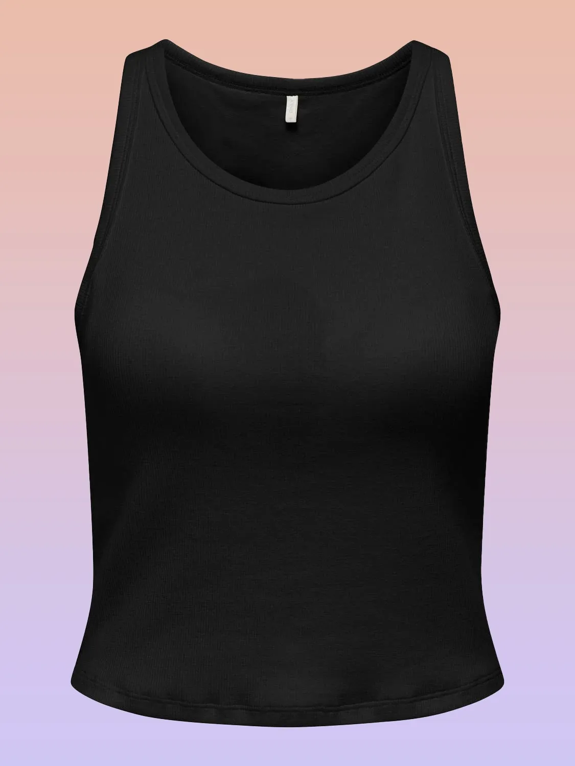 Top a costine con fascia reggiseno Only
