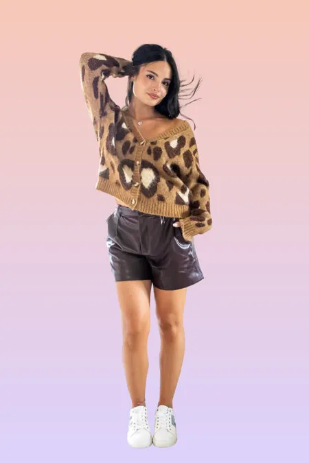 shorts in ecopelle color nero Only