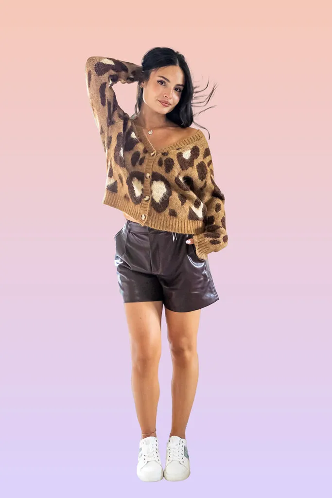 shorts in ecopelle color nero Only