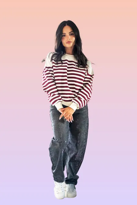 Maglia over a righe Only