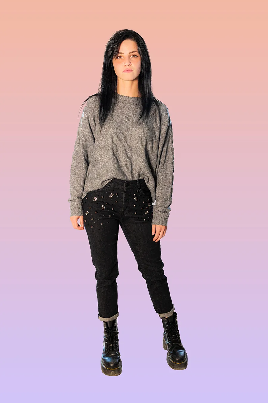 maglione con motivo a treccia Only