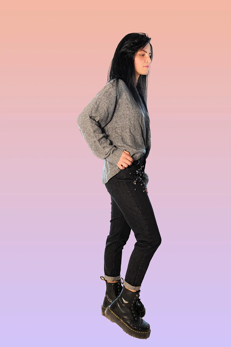 MAGLIONE CON MOTIVO A TRECCIA ONLY - immagine 2