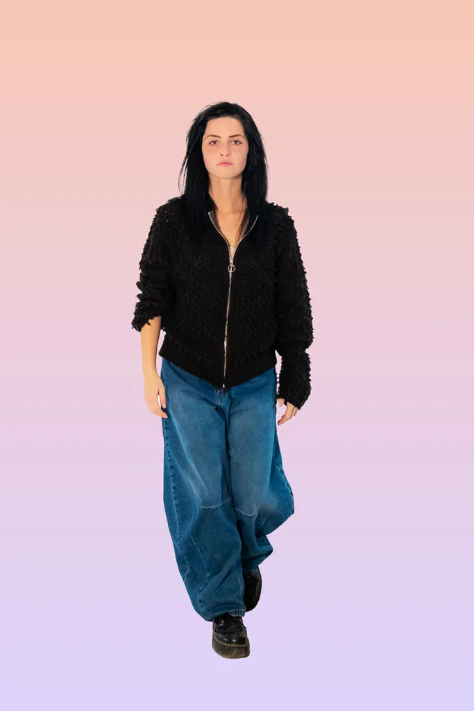 bomber maglia punto pelliccia Kikisix