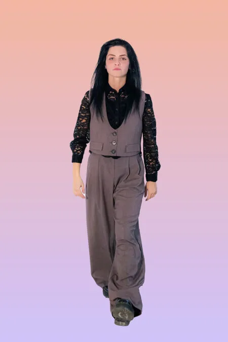 pantalone con pince Kikisix