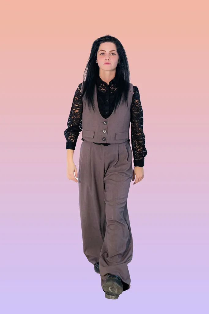 pantalone con pince Kikisix