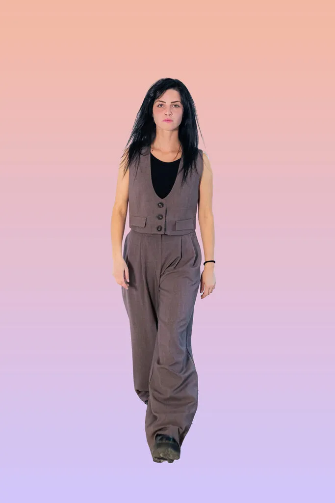 pantalone con pince Kikisix