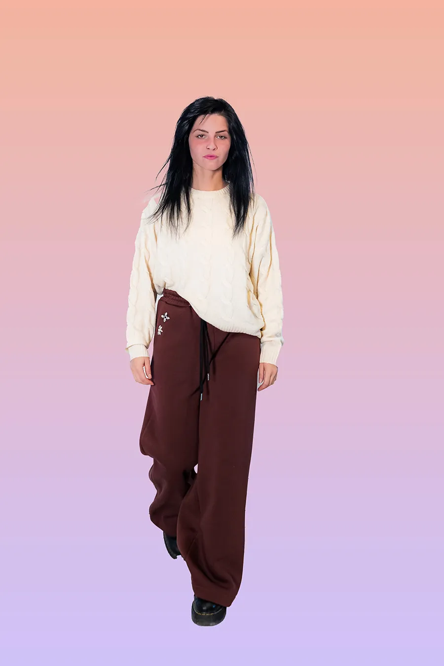 pantalone a palazzo con taglio fluido Kikisix