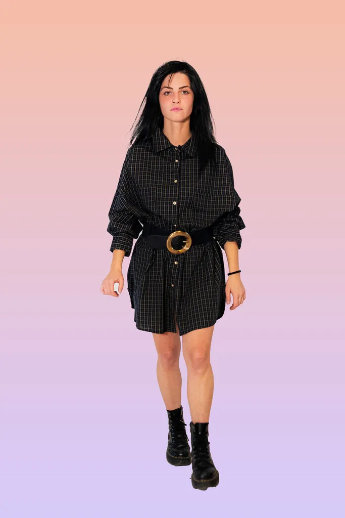 camicione a quadretti kikisix