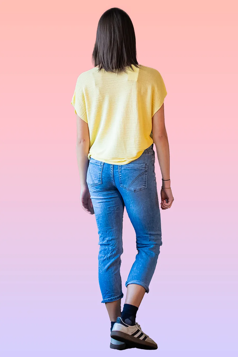 JEANS BAGGY FIT CON BOTTONI A CUORINI - immagine 4