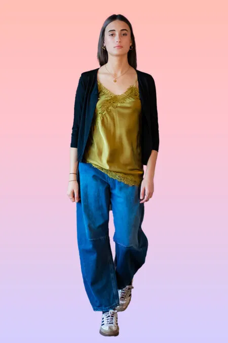 CARDIGAN MANICHE TRE QUARTI CON BOTTONI